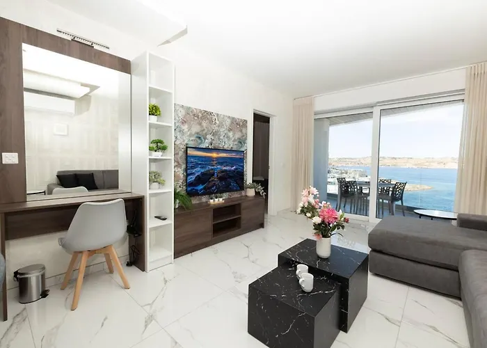 Appartement Ivory Seafront With Views!- Fl 8 By Homely San Pawl il-Baħar